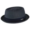 Stetson Hats Toyo Straw Pork Pie Hat - Blue
