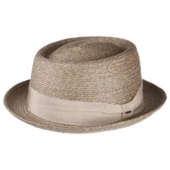 Bailey Hats Waits Pork Pie Hat - Beige-Multi