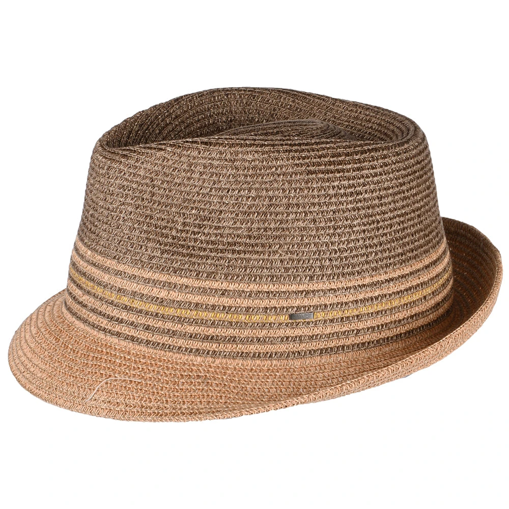 Bailey Hats Hooper Toyo Trilby Hat - Brown-Multi - Image 2