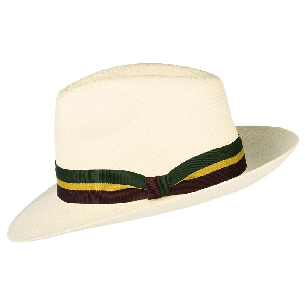 Failsworth Hats Regimental Panama Fedora Hat - Natural - Image 2