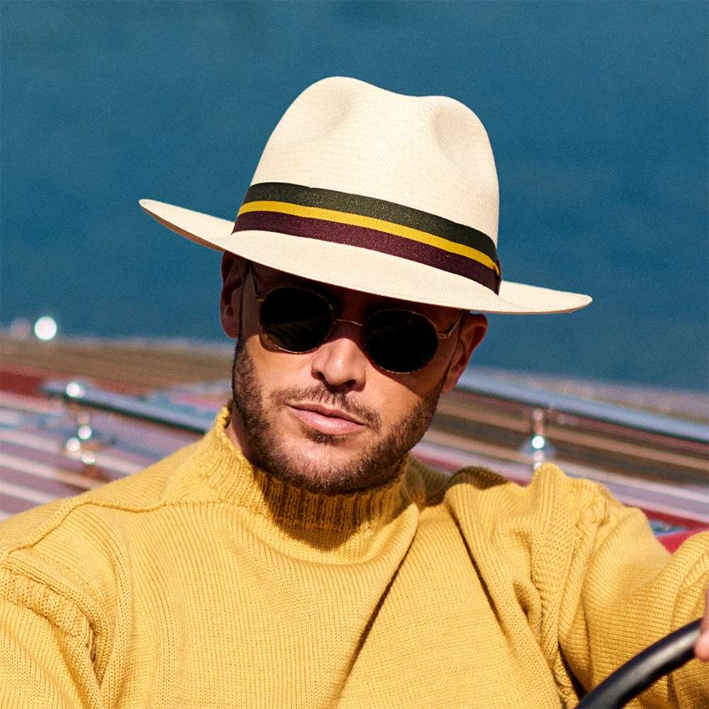 Failsworth Hats Regimental Panama Fedora Hat - Natural - Image 4