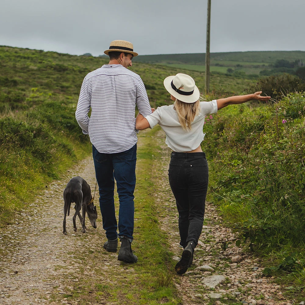 Jaxon & James Straw Boater Hat With Black Band - Natural - Image 6