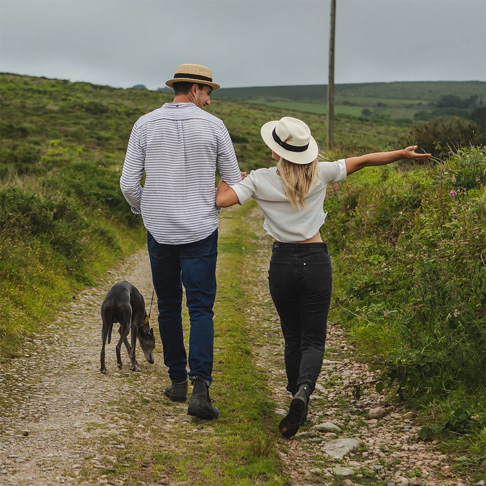 Jaxon & James Summer C-Crown Straw Fedora Hat - Ivory - Image 6
