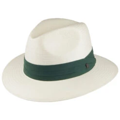 Jaxon & James Toyo Safari Fedora With Olive Band - Ivory