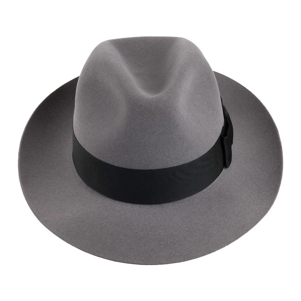 Christys Hats Knightsbridge Fur Felt Fedora - Light Grey - Image 3