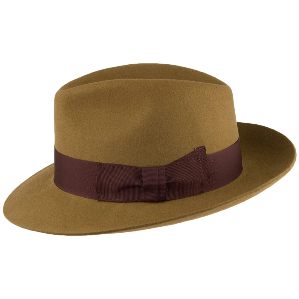 Denton Hats Mayfair Wool Felt Fedora - Mustard - Image 2