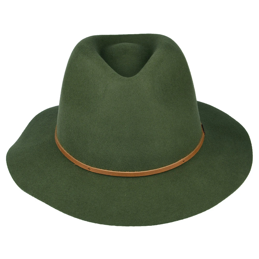 Brixton Hats Wesley Wool Felt Fedora Hat - Olive - Image 3