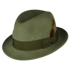 Bailey Hats Tino Crushable Trilby Hat - Olive