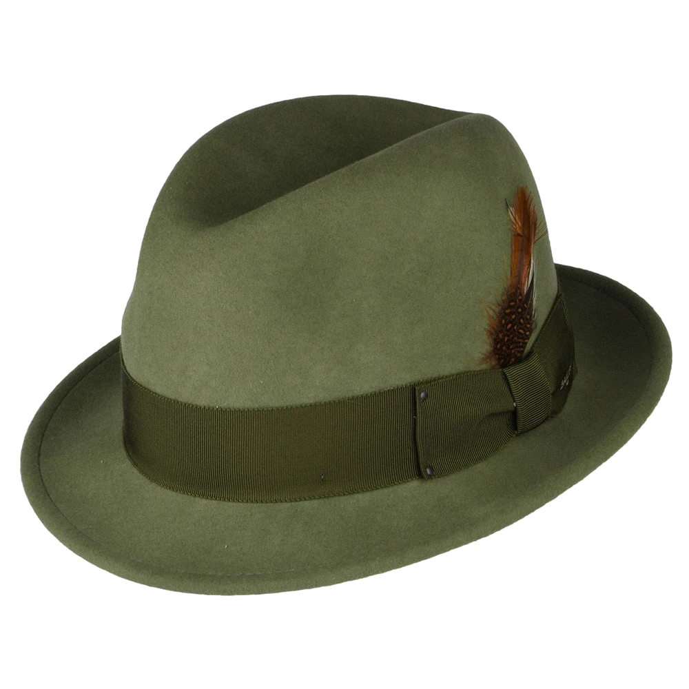 Bailey Hats Tino Crushable Trilby Hat - Olive