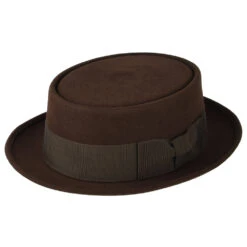 Christys Hats Monk Fur Felt Pork Pie Hat - Brown
