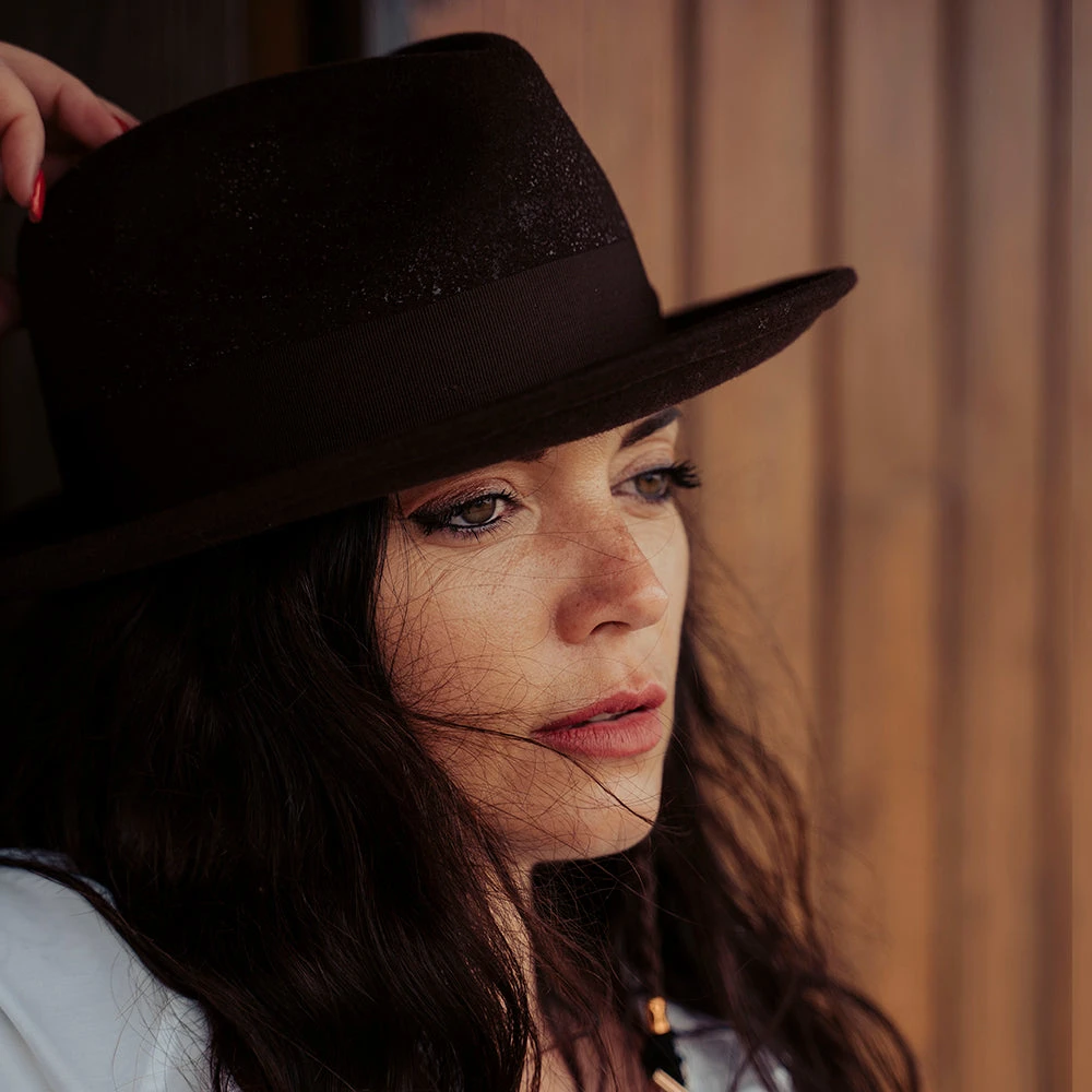 Jaxon & James Crushable C-Crown Wool Felt Fedora Hat - Brown - Image 5