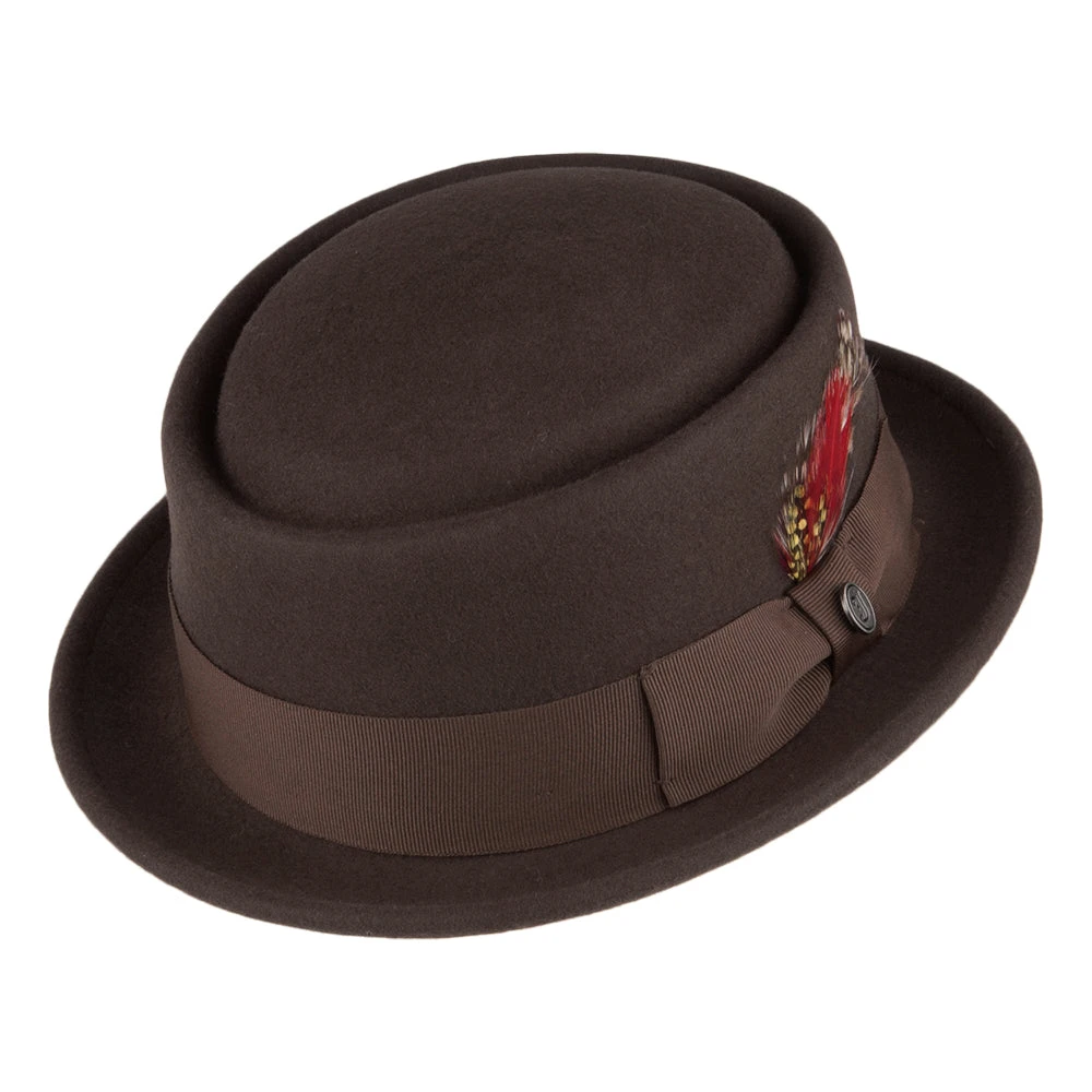 Jaxon & James Crushable Wool Pork Pie Hat - Brown