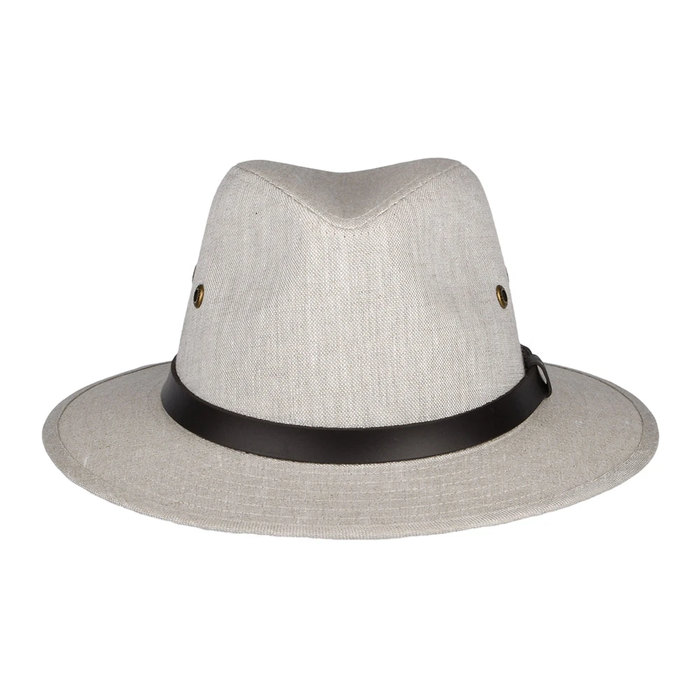 Failsworth Hats Irish Linen Safari Fedora Hat - Natural Mix - Image 3