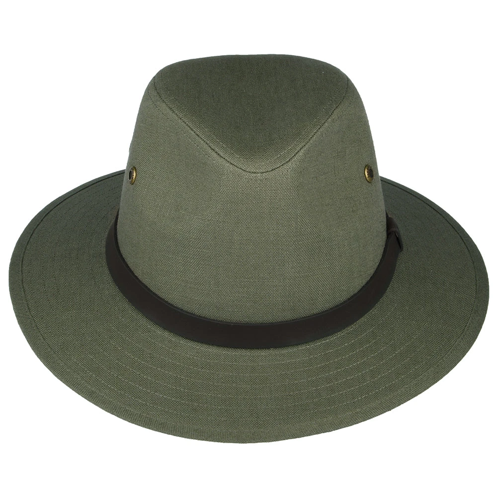 Failsworth Hats Irish Linen Safari Fedora Hat - Khaki - Image 3