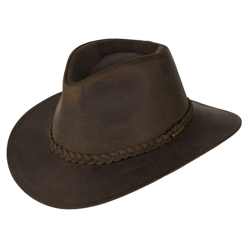 Stetson Hats Buffalo Leather Cowboy Hat - Brown - Image 2