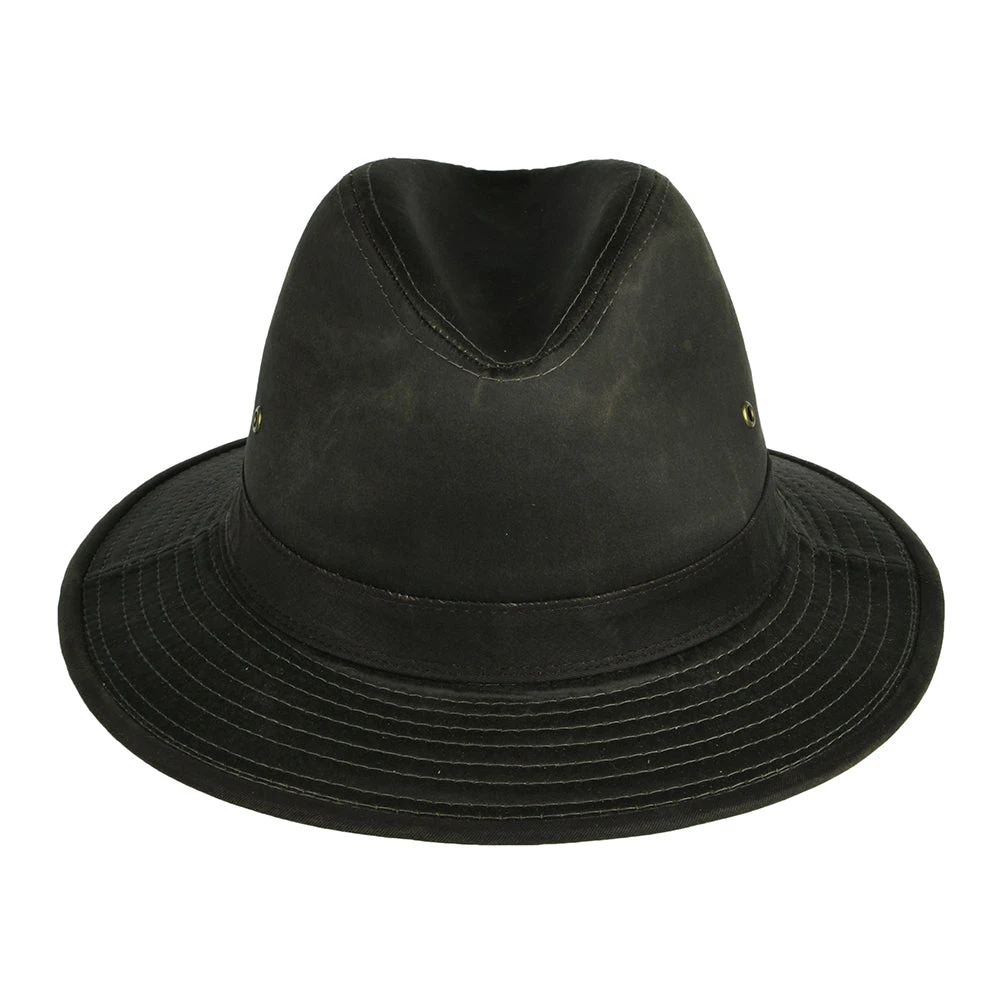 Dorfman Pacific Hats Weathered Cotton Safari Hat - Loden - Image 3
