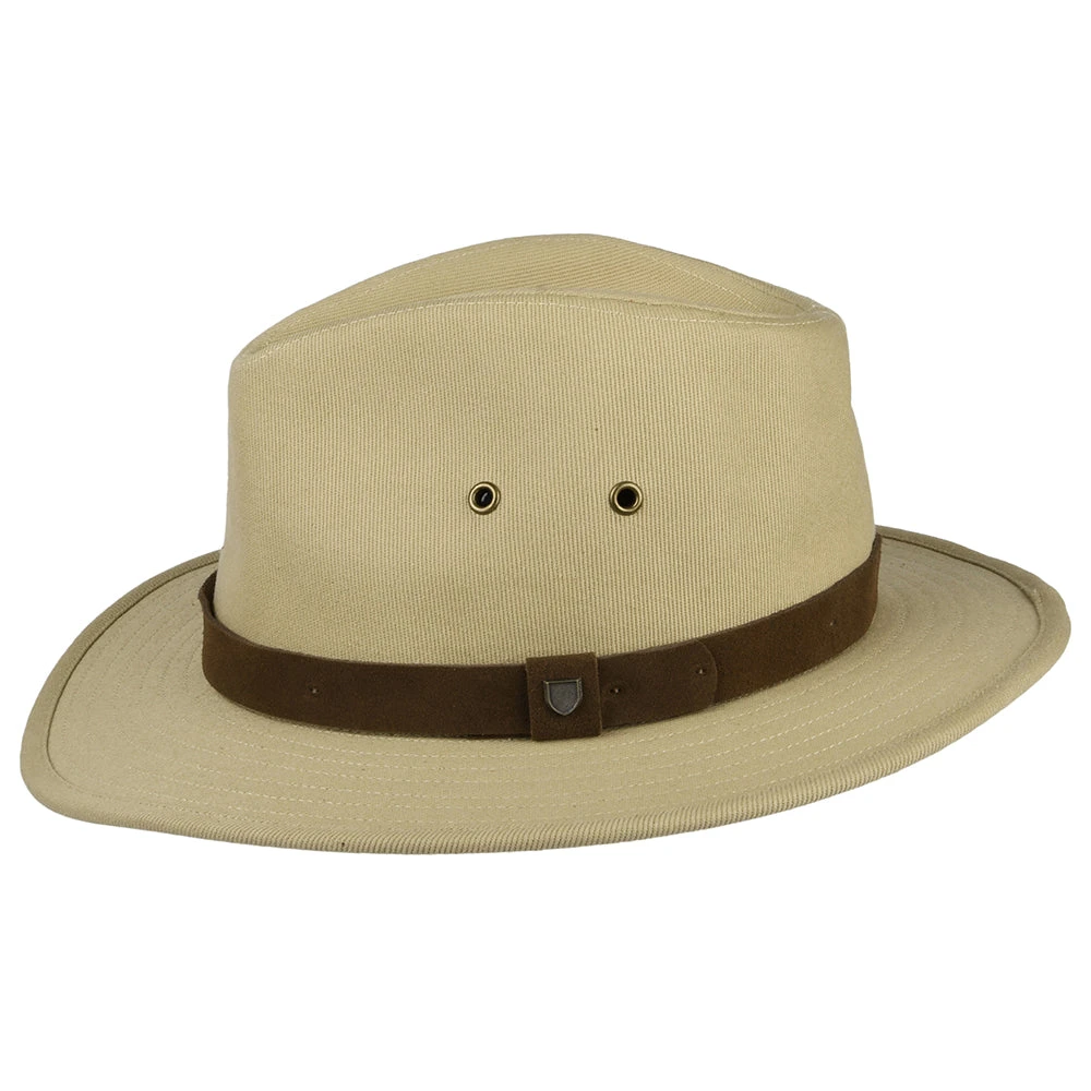 Brixton Hats Messer X Adventure Water Repellent Cotton Fedora Hat - Cream - Image 2