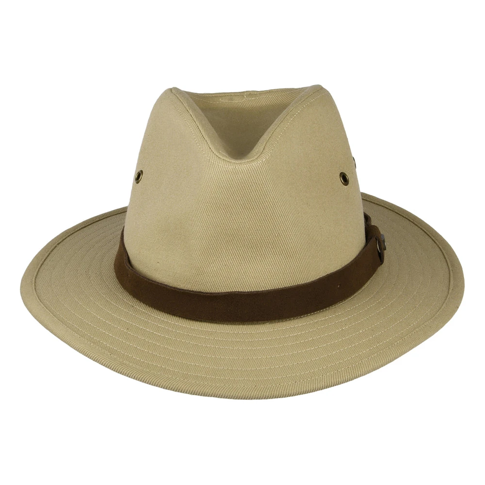 Brixton Hats Messer X Adventure Water Repellent Cotton Fedora Hat - Cream - Image 3