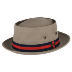 Stetson Hats Fishermans Bucket Pork Pie Hat - Beige