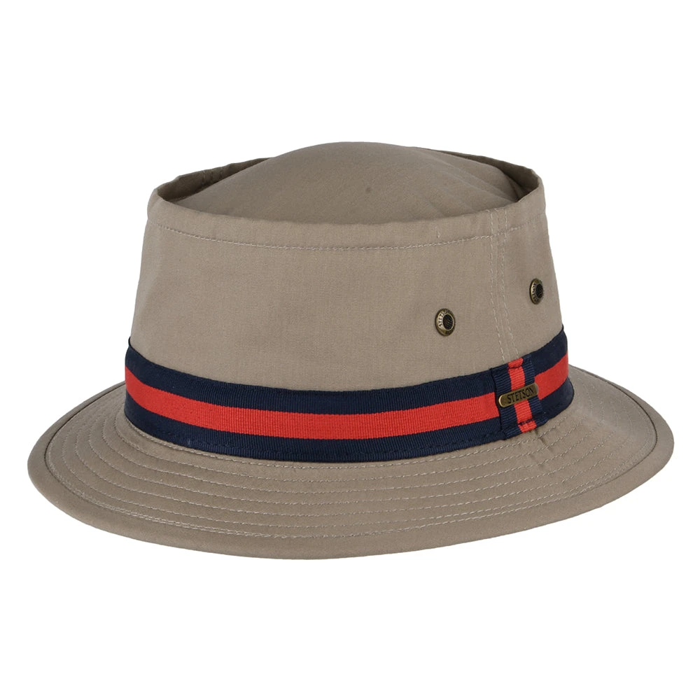 Stetson Hats Fishermans Bucket Pork Pie Hat - Beige - Image 4
