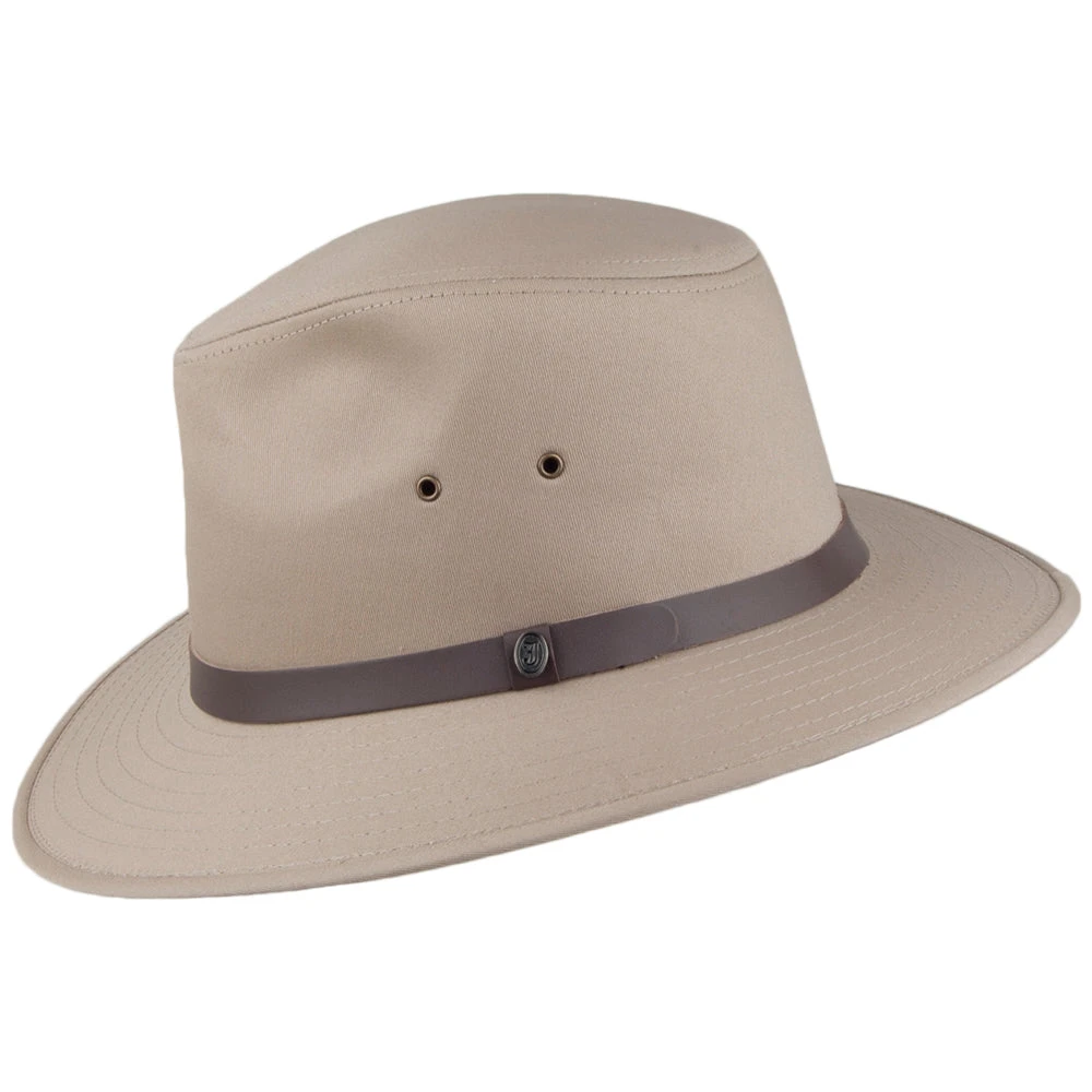 Jaxon & James Cotton Safari Fedora Hat - British Tan - Image 2