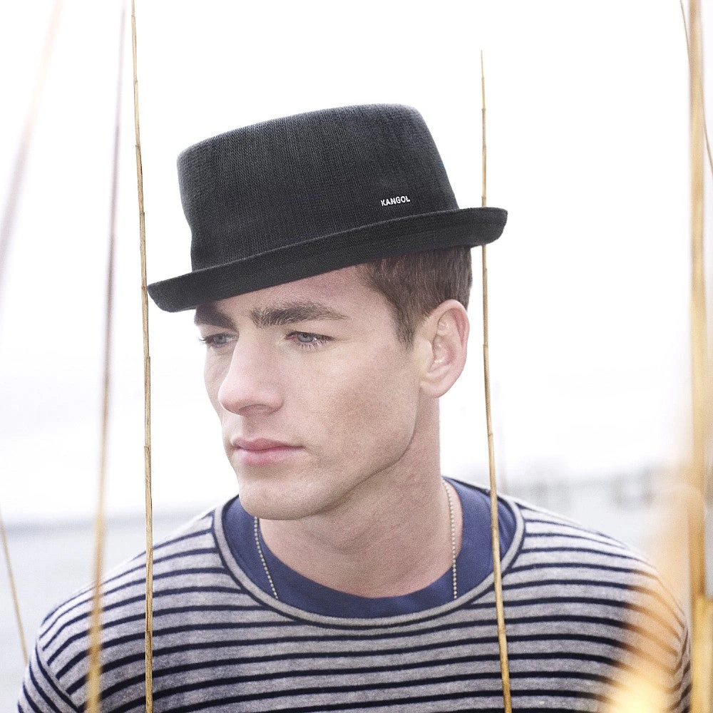 Kangol Bamboo Mowbray Pork Pie Hat - Black - Image 2