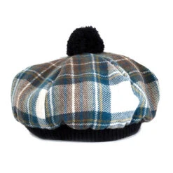 Lochcarron Of Scotland Lambswool Tam O' Shanter Hat - Stewart Blue Dress