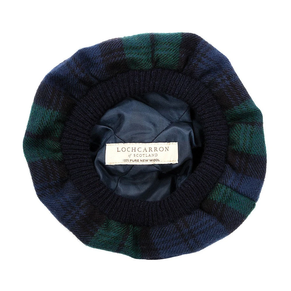 Lochcarron Of Scotland Lambswool Tam O' Shanter Hat - Black Watch Modern - Image 2