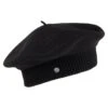 Héritage Par Laulhère Hats Parisienne Merino Wool Beret - Black