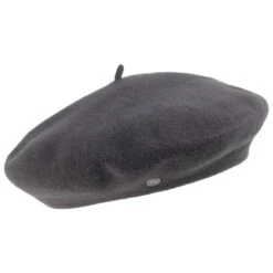 Héritage Par Laulhère Hats Authentique Merino Wool Beret - Charcoal