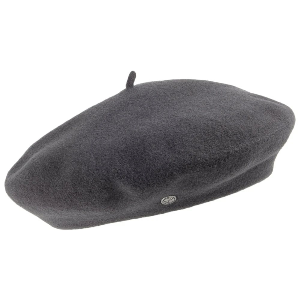 Héritage Par Laulhère Hats Authentique Merino Wool Beret - Charcoal