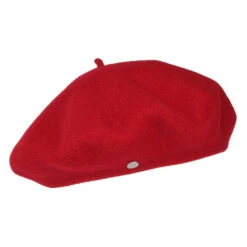 Héritage Par Laulhère Hats Authentique Merino Wool Beret - Red