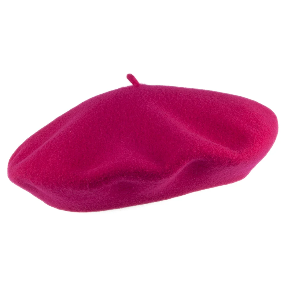 Héritage Par Laulhère Hats Authentique Merino Wool Beret - Sangria - Image 2