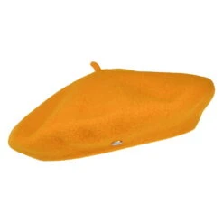 Héritage Par Laulhère Hats Authentique Merino Wool Beret - Mustard