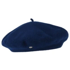 Héritage Par Laulhère Hats Authentique Merino Wool Beret - Midnight