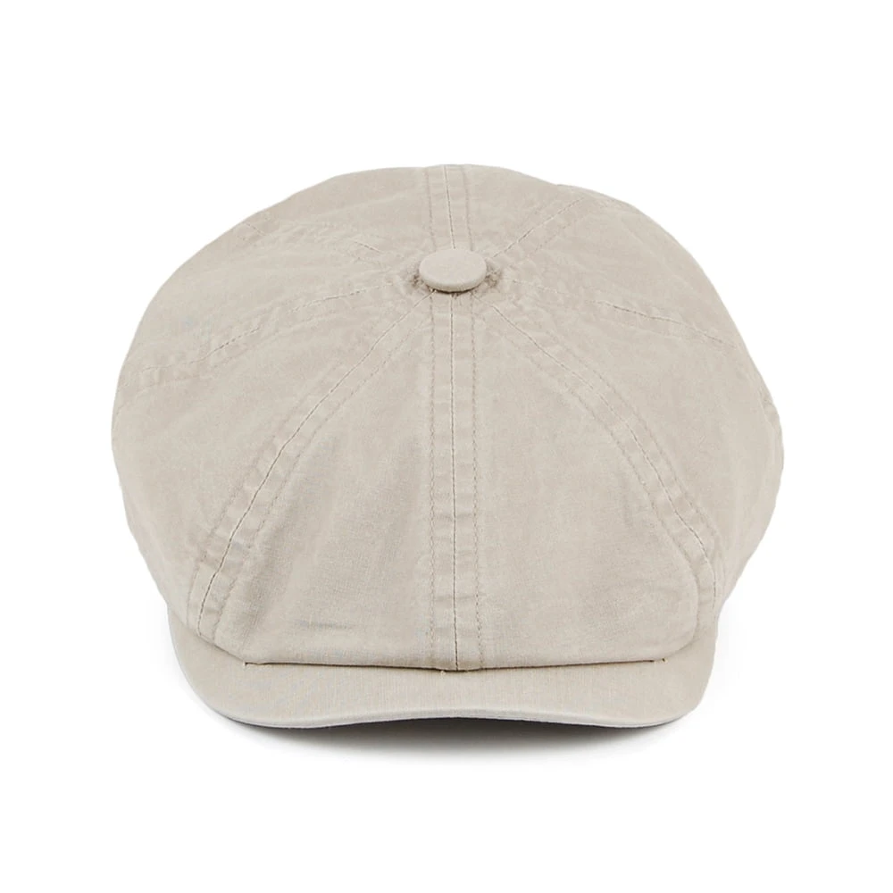 Stetson Hats Hatteras Washed Organic Cotton Newsboy Cap - Sand - Image 2