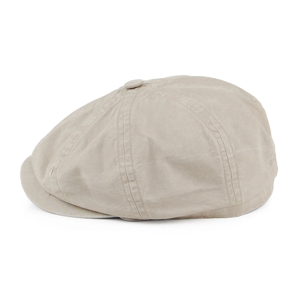 Stetson Hats Hatteras Washed Organic Cotton Newsboy Cap - Sand - Image 3