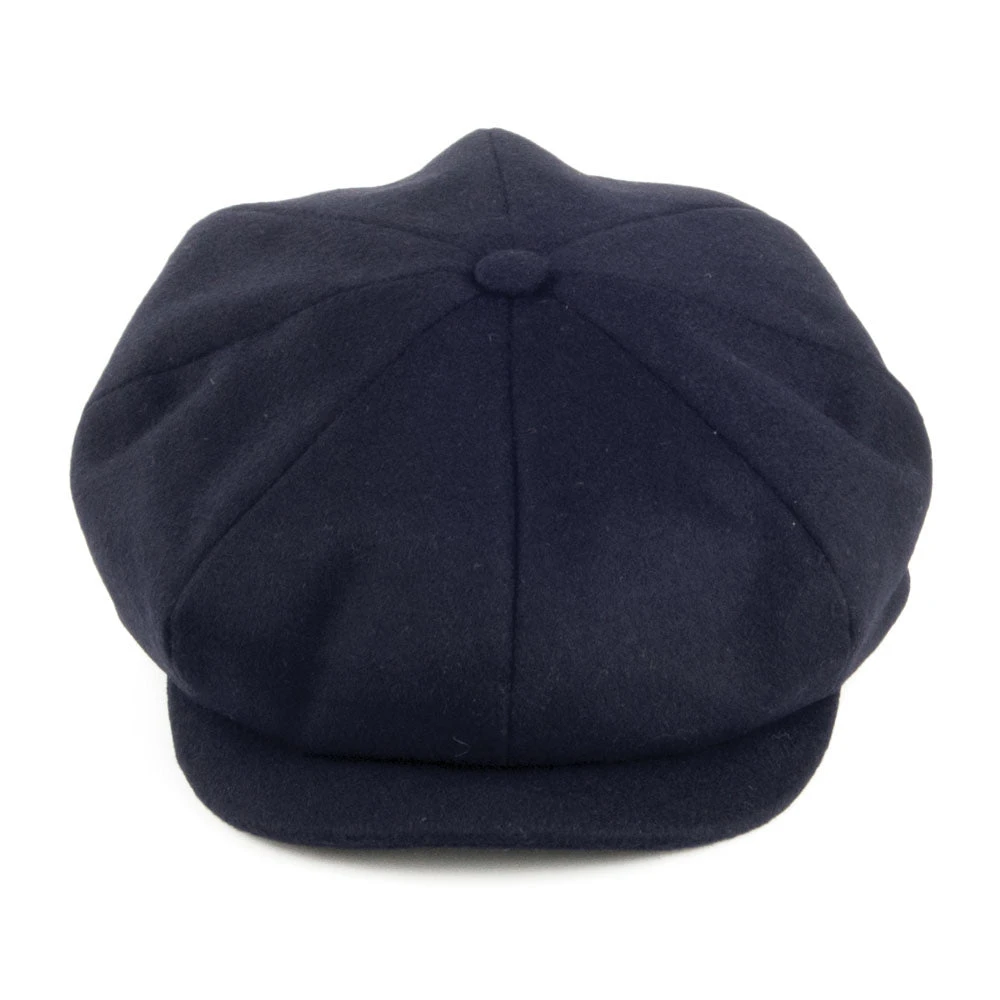 City Sport Loden Wool Newsboy Cap - Navy Blue - Image 2