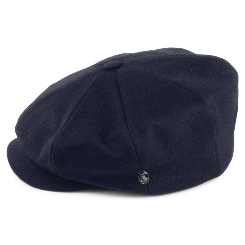 City Sport Loden Wool Newsboy Cap - Navy Blue - Image 3