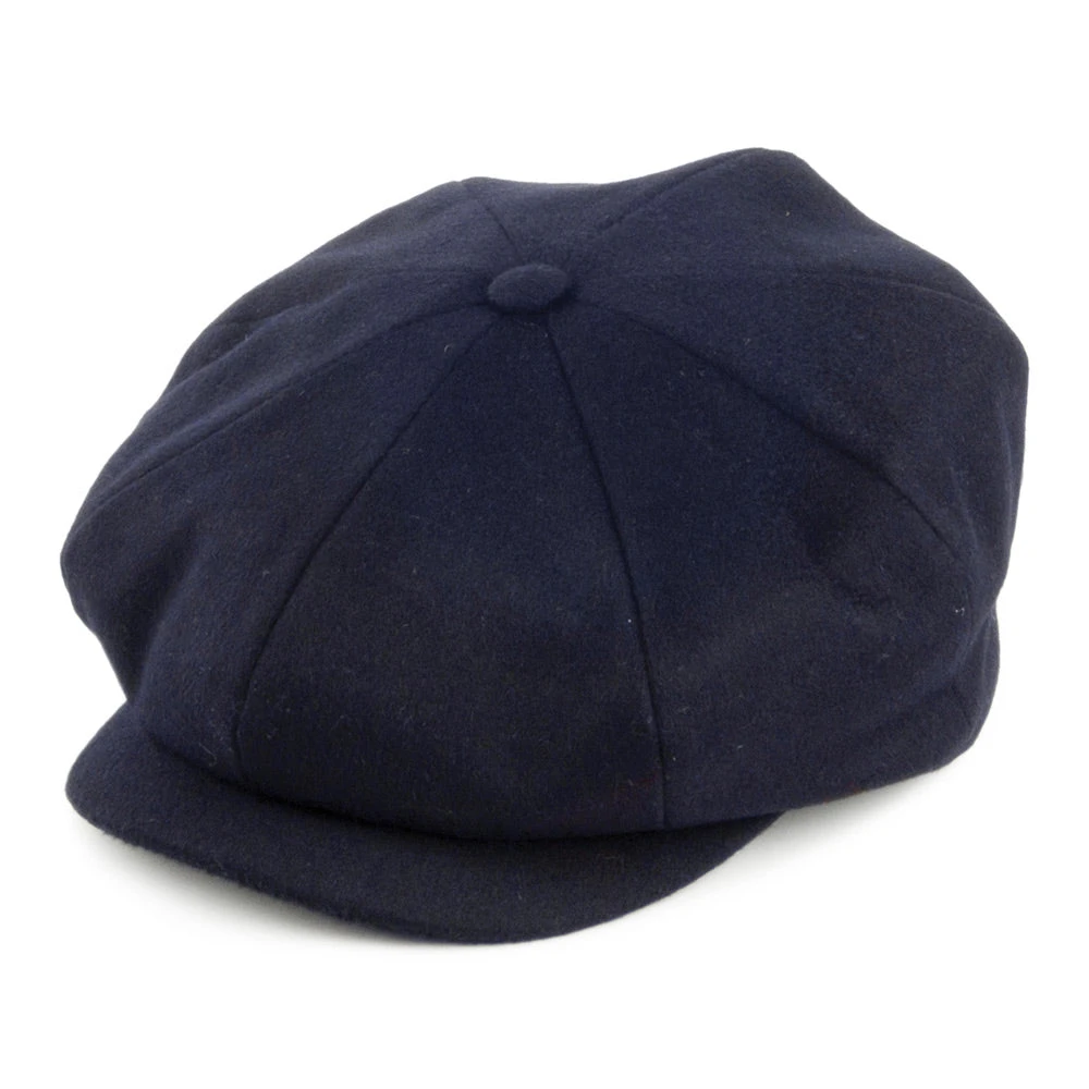 City Sport Loden Wool Newsboy Cap - Navy Blue