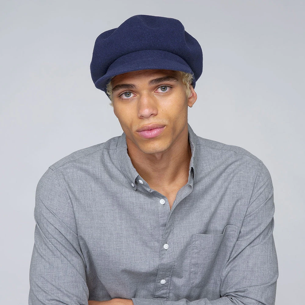 Kangol Wool Spitfire Cap - Navy Blue - Image 2