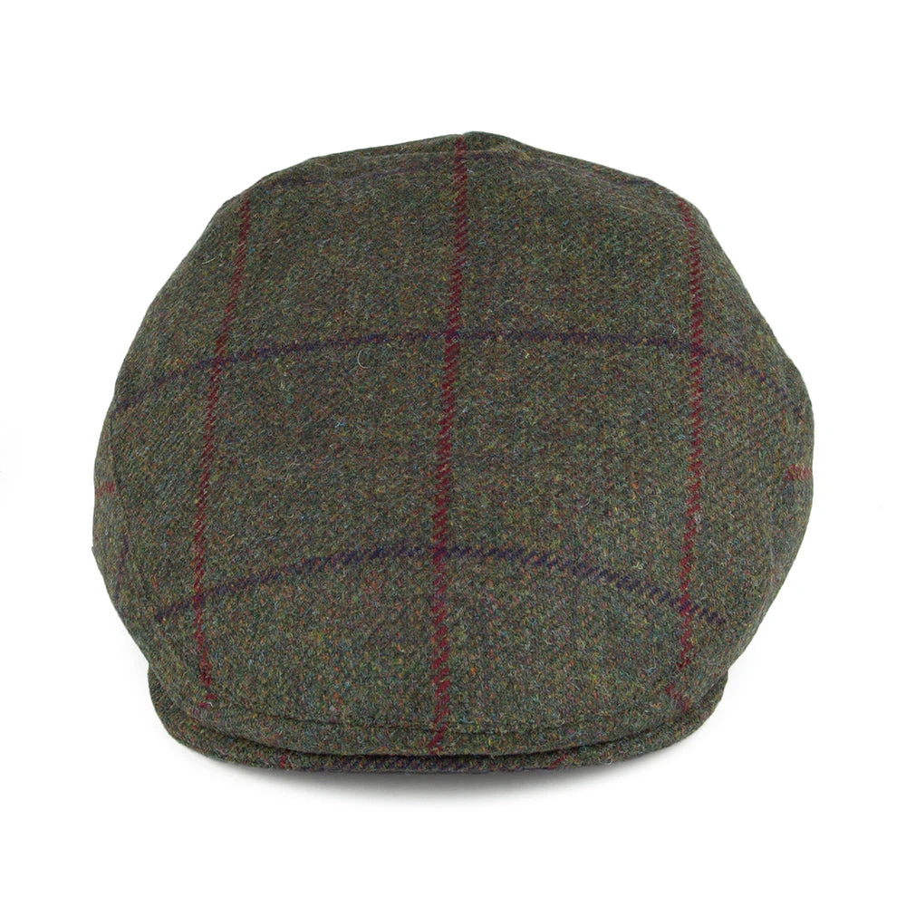 Christys Hats Balmoral Country Tweed Flat Cap - Olive - Image 2