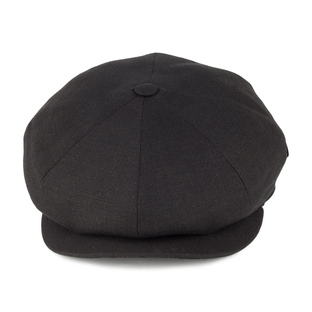 City Sport Linen Newsboy Cap - Black - Image 2