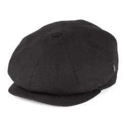 City Sport Linen Newsboy Cap - Black