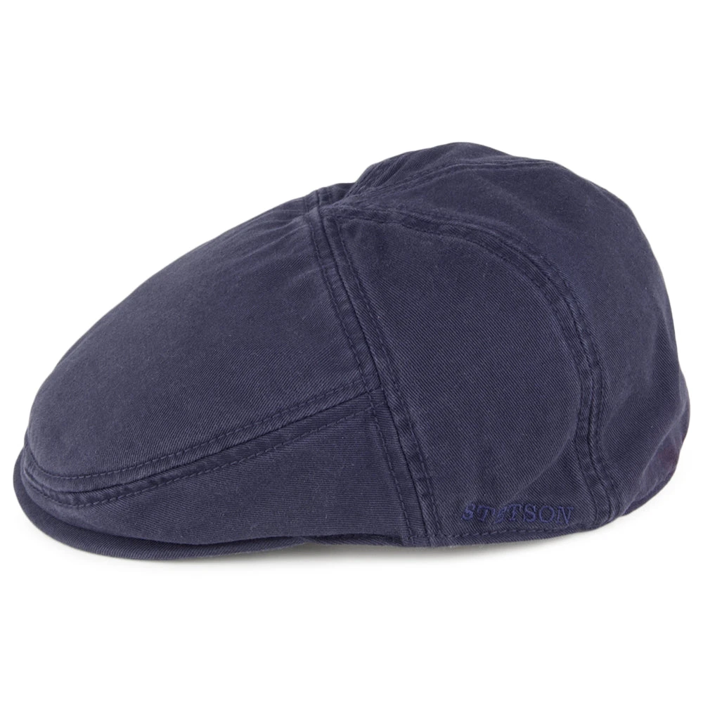 Stetson Hats Paradise Cotton Flat Cap - Navy Blue - Image 3