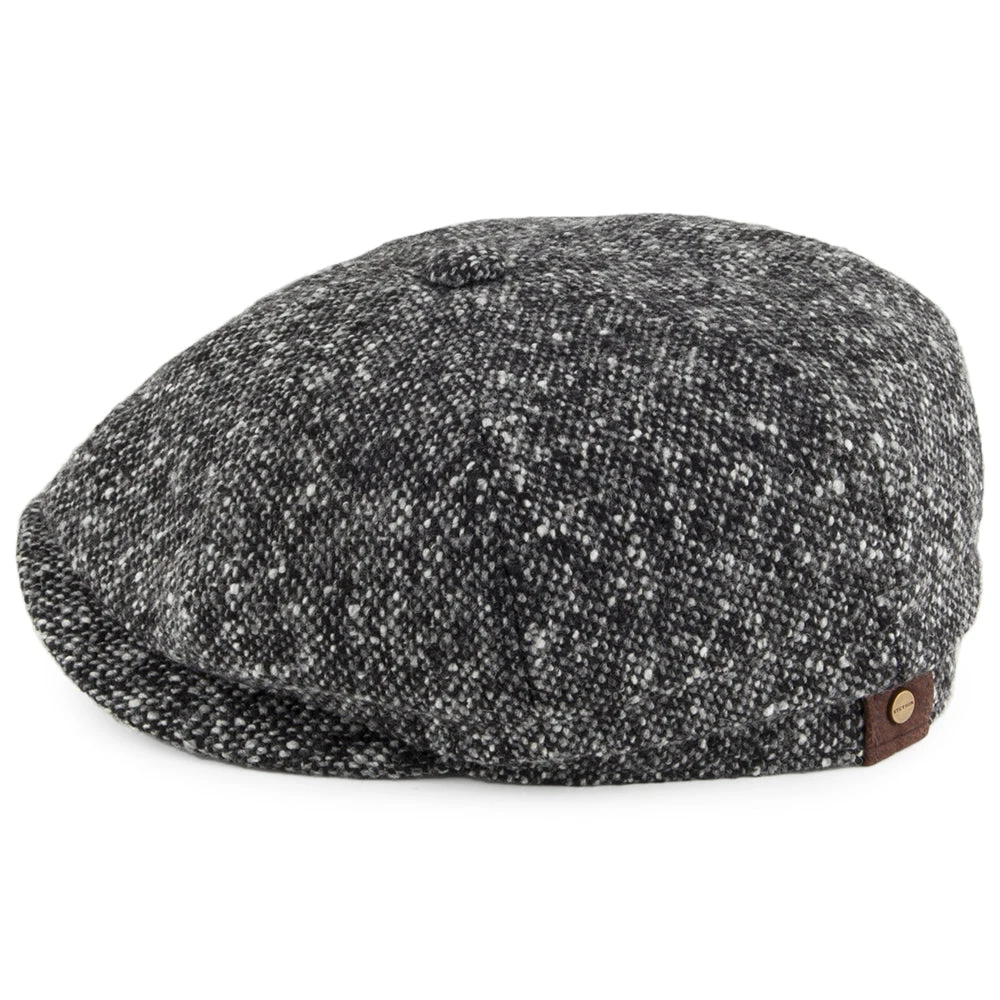 Stetson Hats Donegal Tweed Hatteras Newsboy Cap - Charcoal - Image 3