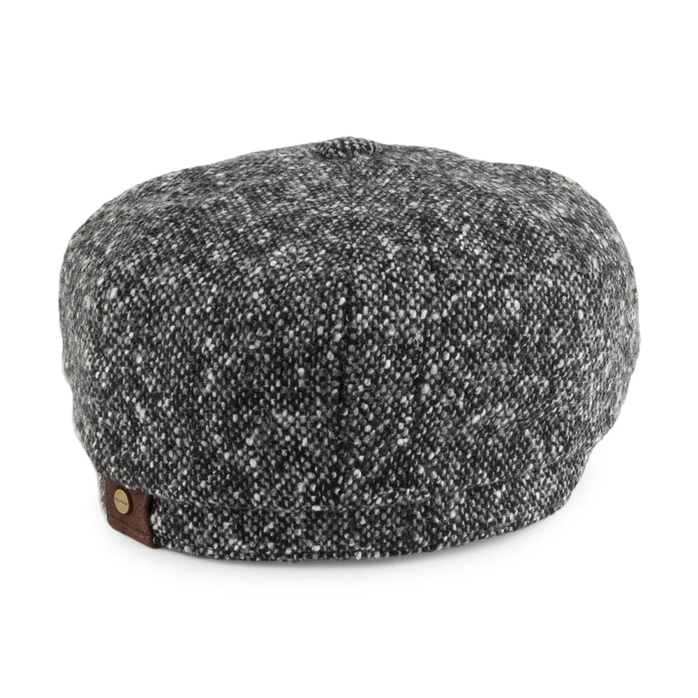 Stetson Hats Donegal Tweed Hatteras Newsboy Cap - Charcoal - Image 4
