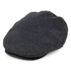Jaxon & James Pure Wool Harlem Flat Cap - Charcoal