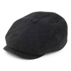 Stetson Hats Hatteras Newsboy Cap - Charcoal