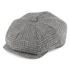 Christys Hats Country Tweed Newsboy Cap - Grey
